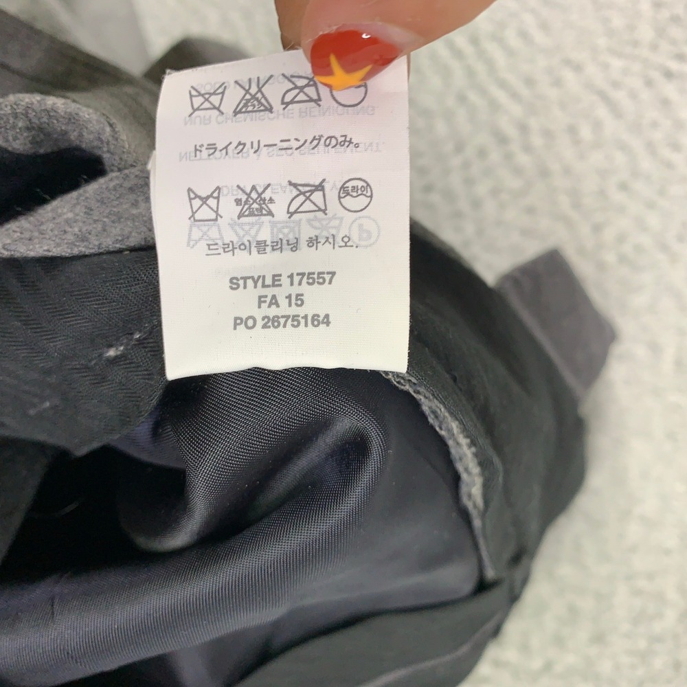 J.Crew Ludlow Slim Suit Pant Mens Size 33x32 Grey Heathered Italian Wool Flannel - Picture 7 of 13